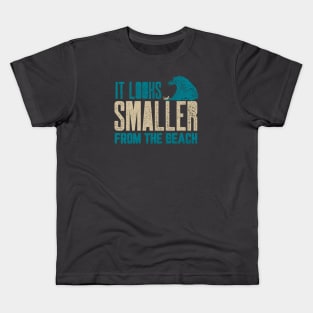 It looks smaller from the beach Kids T-Shirt